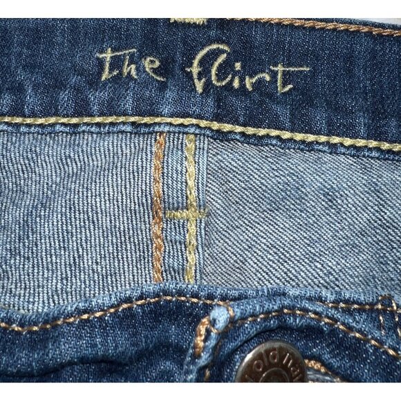 The Flirt Regular Fit Jeans Size 12 Blue Denim Cotton Spandex Womens Pants - Picture 3 of 5